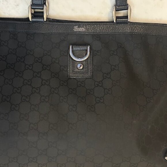 Gucci Black Tote Bag Signature monogram *READ - Picture 5 of 12